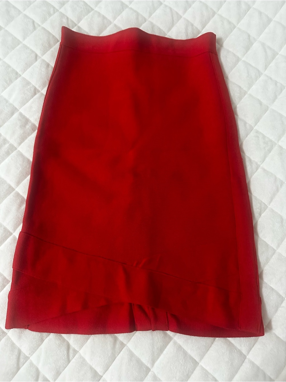 bebe bandage Scarlet Red Pencil Skirt